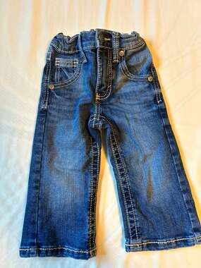 Little boys wrangler retro relaxed boot adjustable waist jeans 2T